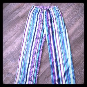Striped pajama pants